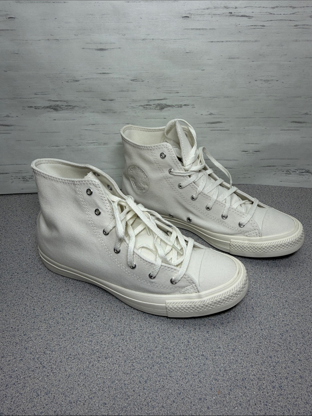 High-Top Canvas Sneakers - White